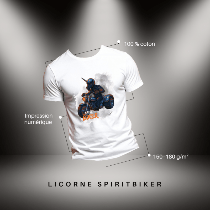 T-shirt noir Spirit Biker - Cmalicorne