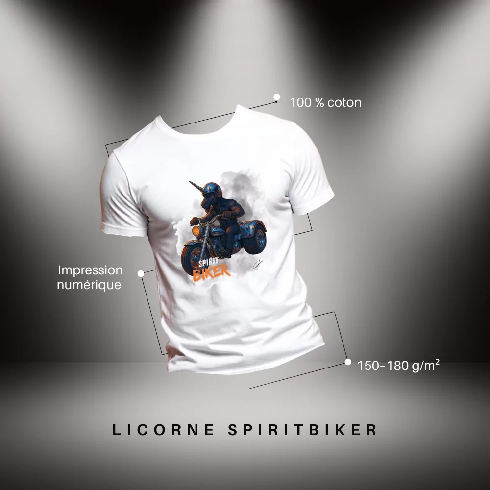 T-shirt noir Spirit Biker - Cmalicorne