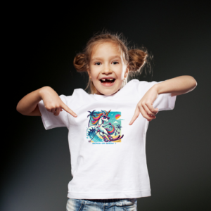 T-shirt Enfant Licorne « Beach or Snow »