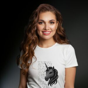 T-shirt Licorne Letter