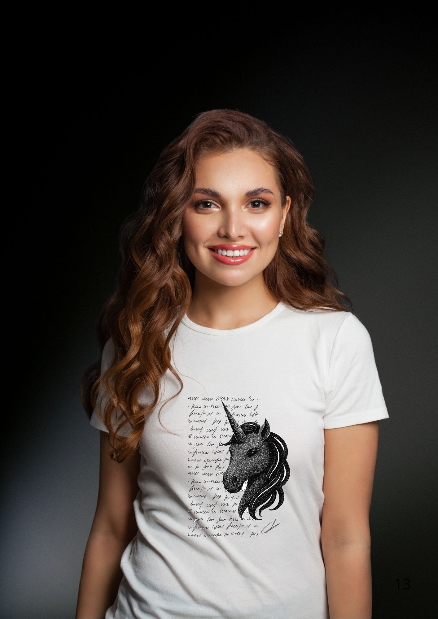 T-shirt Licorne Letter