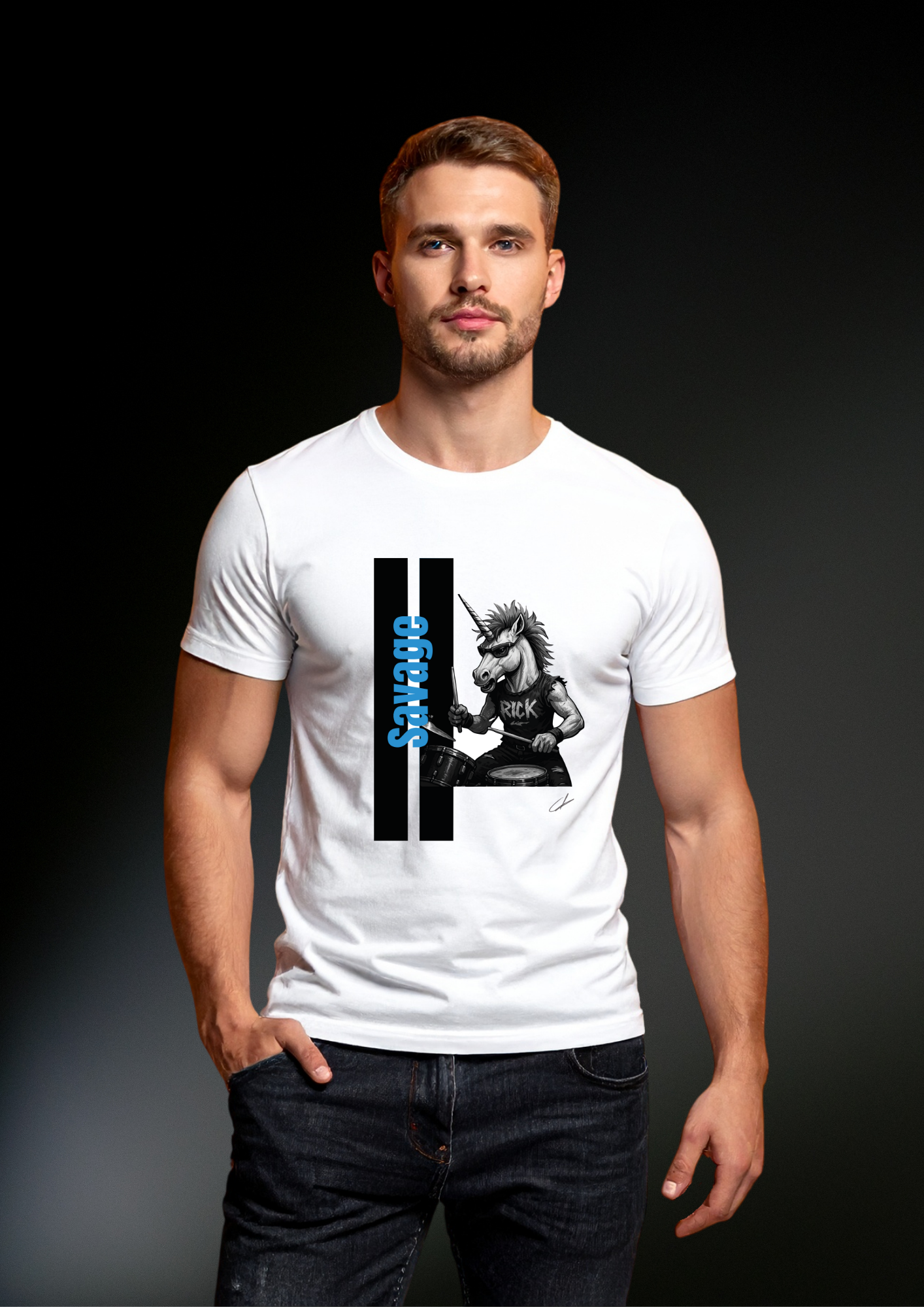 T-shirt Licorne Savage Homme