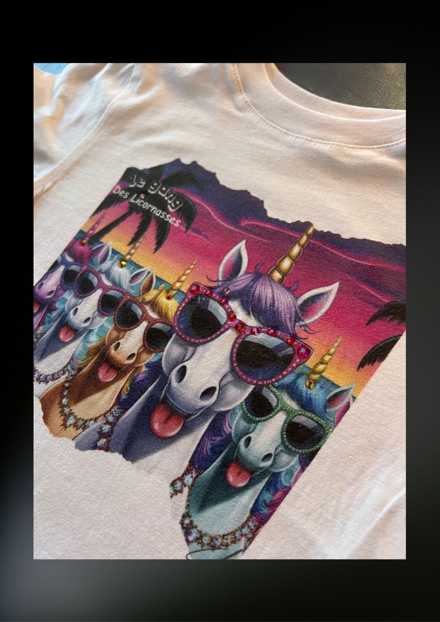 T-shirt Enfant « Gang des Licornasses » strass – Image 2