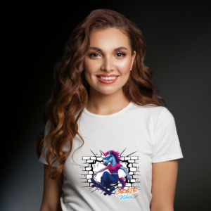 T-shirt Licorne Skate Vibes Femme