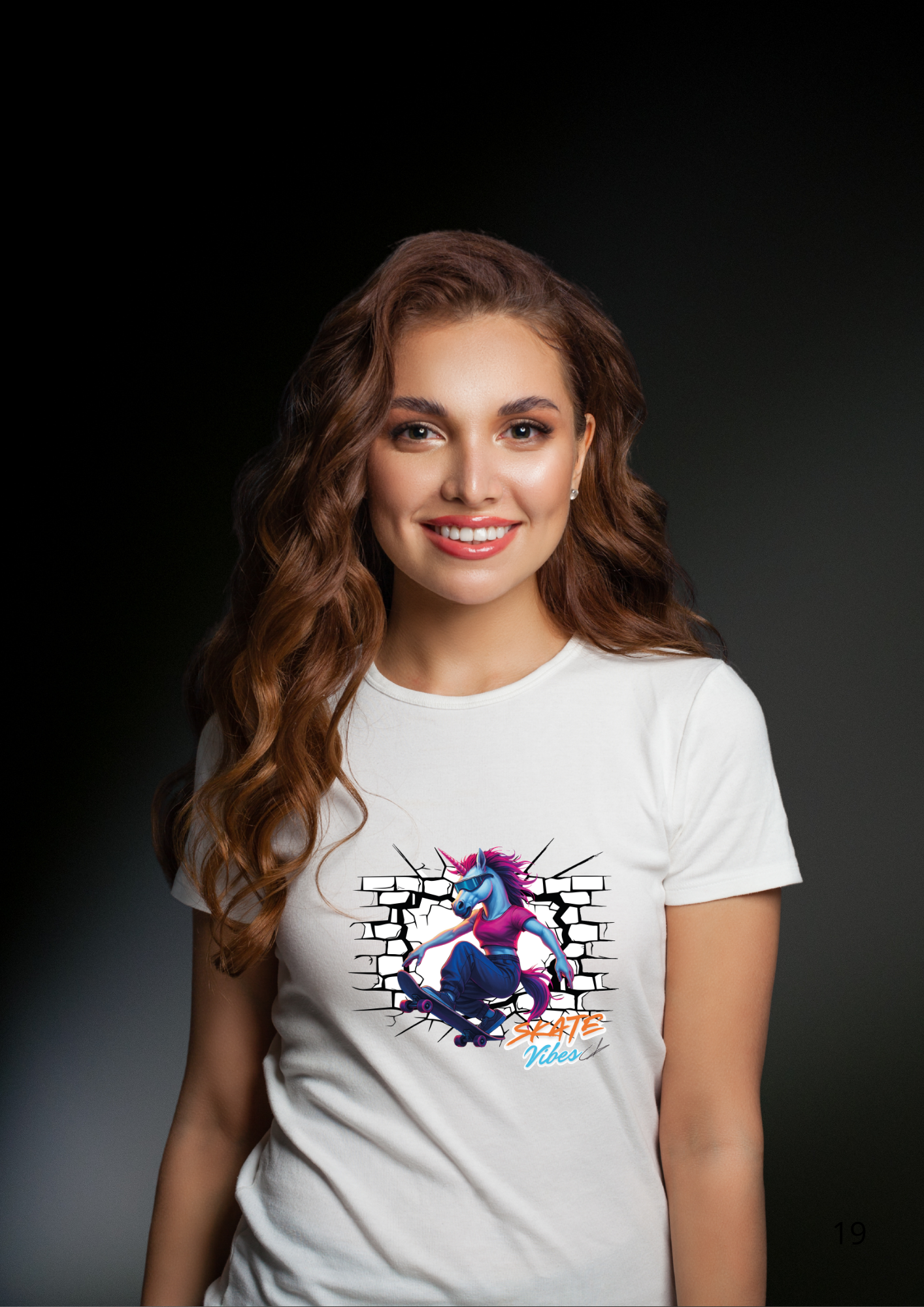 T-shirt Licorne Skate Vibes Femme