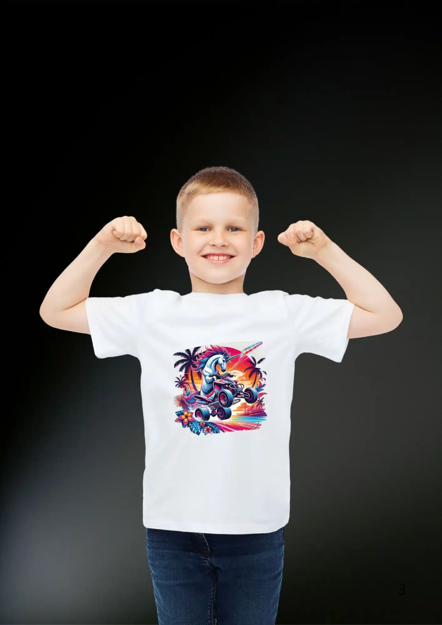 T-shirt Enfant Licorne « QUAD»