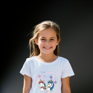 T-shirt Enfant Licorne «TEAM JUMELLES»