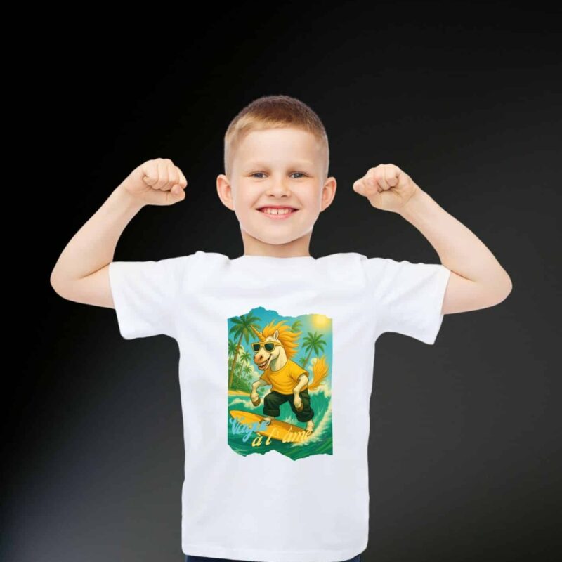T-shirt Enfant Licorne « VAGUE A L'AME»